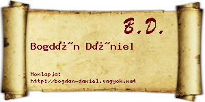 Bogdán Dániel névjegykártya